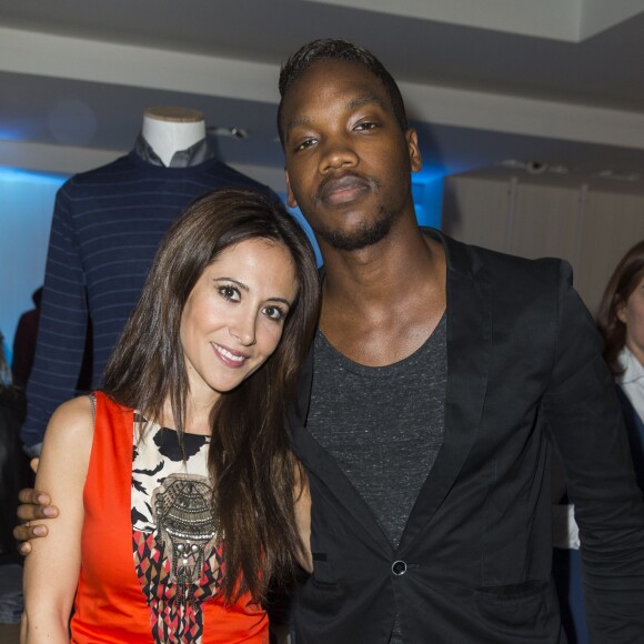 Exclusif - Fabienne Carat et Ahmed Dramé - Inauguration de la boutique Harmont & Blaine à Paris, mardi 13 octobre 2015. La marque italienne Harmont & Blaine a inauguré sa première boutique française au 35 boulevard des Capucines.