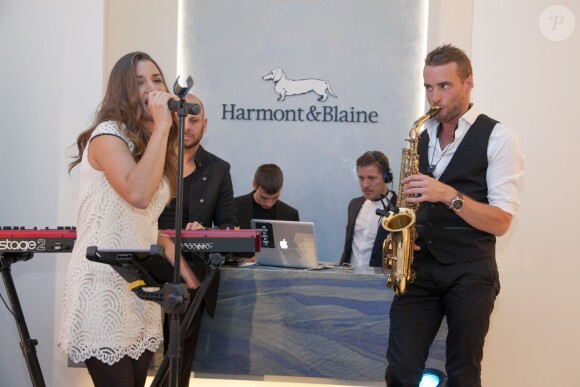 Exclusif - Inauguration de la boutique Harmont & Blaine à Paris, mardi 13 octobre 2015. La marque italienne Harmont & Blaine a inauguré sa première boutique française au 35 boulevard des Capucines.