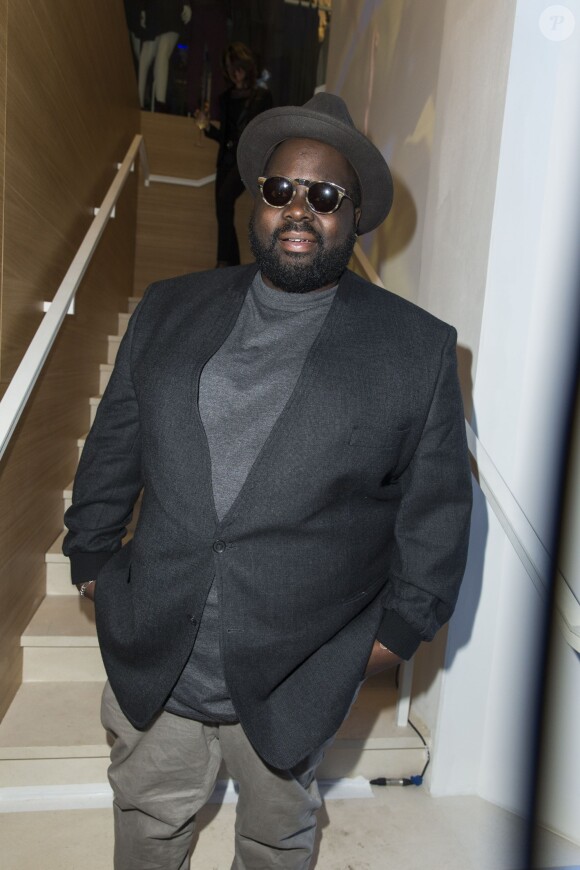 Exclusif - Issa Doumbia - Inauguration de la boutique Harmont & Blaine à Paris, mardi 13 octobre 2015. La marque italienne Harmont & Blaine a inauguré sa première boutique française au 35 boulevard des Capucines.