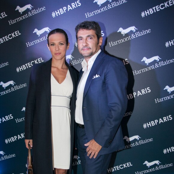 Exclusif - Lorie Pester et Giulio Guasco (CEO d'Harmont & Blaine) - Inauguration de la boutique Harmont & Blaine à Paris, mardi 13 octobre 2015. La marque italienne Harmont & Blaine a inauguré sa première boutique française au 35 boulevard des Capucines.