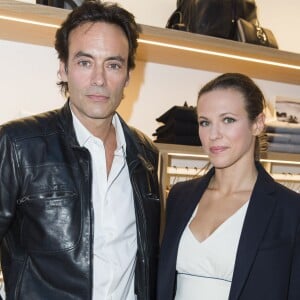 Exclusif - Anthony Delon et Lorie Pester - Inauguration de la boutique Harmont & Blaine à Paris, mardi 13 octobre 2015. La marque italienne Harmont & Blaine a inauguré sa première boutique française au 35 boulevard des Capucines.