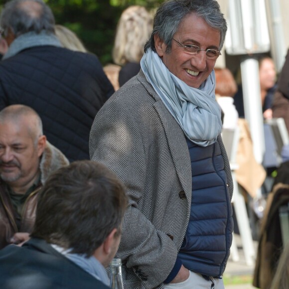 Richard Anconina sur le tournage de La Sortie de l'Usine Lumière à Lyon, le 17 octobre 2015.