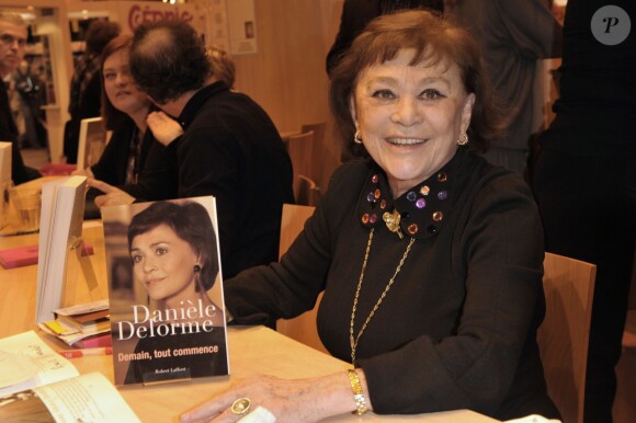 Danièle Delorme présente ses mémoires à Paris, le 17 mars 2009.