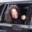 Oprah Winfrey arrive à l'émission "Late Show With David Letterman" à New York.  Le 14 mai 2015