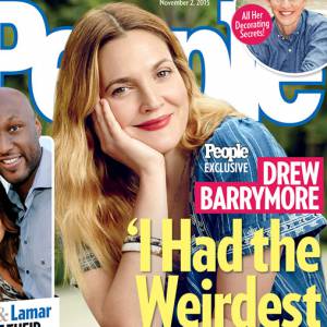 Drew Barrymore en couverture de People. 2 novembre 2015