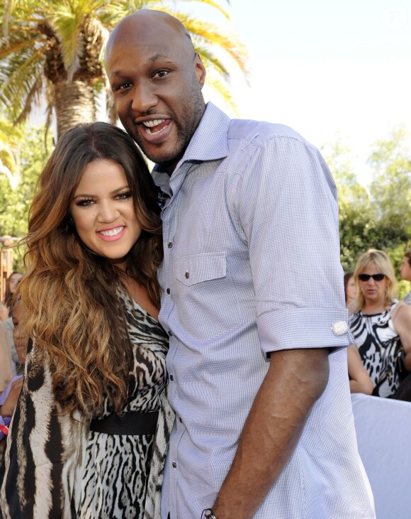 Lamar Odom et Khloé Kardashian lors des Teen Choice Awards au Gibson Amphitheatre de Universal City, le 7 août 2011