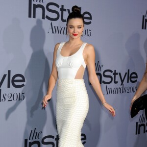 Miranda Kerr assiste à la première édition des InStyle Awards au Getty Center. Los Angeles, le 26 octobre 2015.