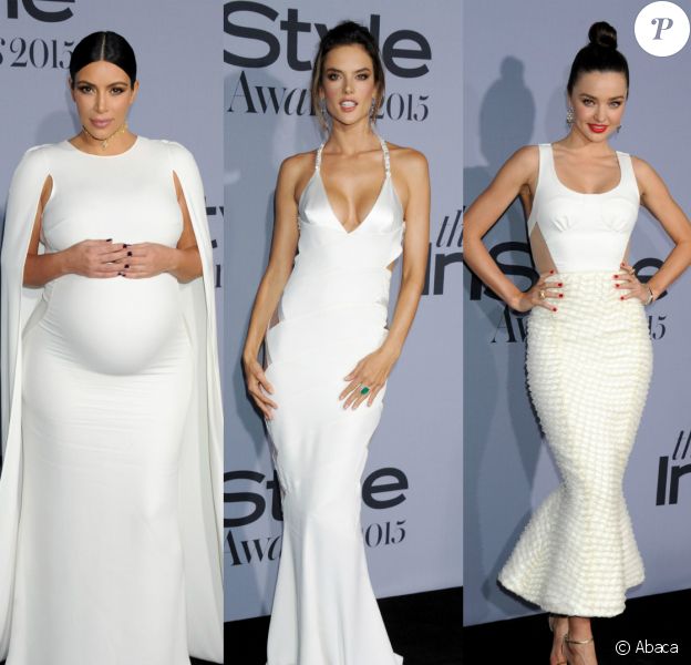 Kim Kardashian, Alessandra Ambrosio et Miranda Kerr étaient les stars de la première édition des InStyle Awards, au Getty Center. Los Angeles, le 26 octobre 2015.