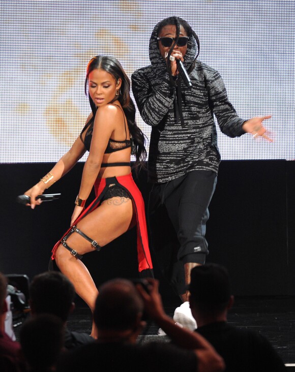 Lil Wayne et Christina Milian aux American Music Awards 2014 à Los Angeles. Novembre 2014.