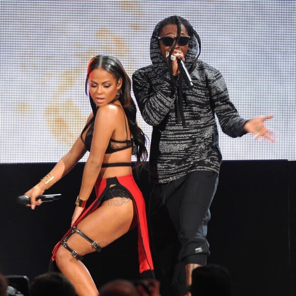 Lil Wayne et Christina Milian aux American Music Awards 2014 à Los Angeles. Novembre 2014.