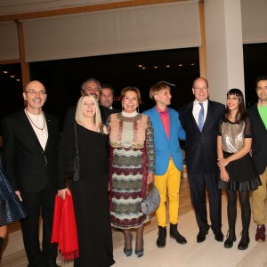 Exclusif - Le prince Albert II de Monaco remettait le 27 octobre 2015, avec Kawther Al Abood, le prix "Futurum Award" à l'artiste Neil Harbisson pour son implication dans l'utilisation des nouvelles technologies au service de l'Art et de la Science, au Fairmont Hotel © Claudia Albuquerque / Bestimage