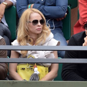 Zlatan Ibrahimovic of PSG and his wife Helena Seger watching a game during the day five of the French Tennis Open at Roland-Garros arena in Paris, France on May 28, 2015. Photo by Laurent Zabulon/ABACAPRESS.COM29/05/2015 - Paris