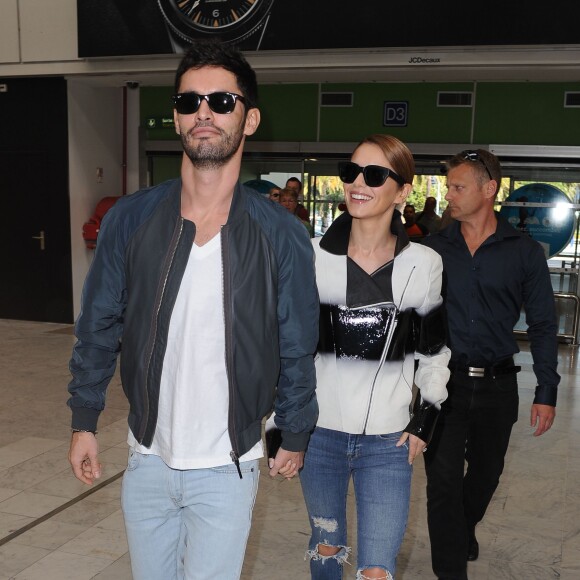 Cheryl Cole et son mari Jean-Bernard Fernandez-Versini quittent Cannes, le 16 mai 2015