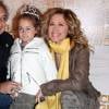Lara Fabian, Gérard Pullicino et leur fille Lou à Paris le 1er avril 2012.