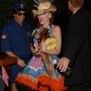 Gwen Stefani déguisée en Jesse, personnage de Toy Story pour Halloween. Los Angeles, le 30 octobre 2015.