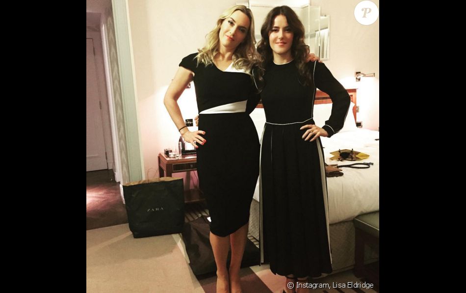 Kate Winslet et la maquilleuse Lisa Eldridge, prêtes pour les Harper&#039;s Bazaar 2015 Women of the Year Awards. Londres, le 3 novembre 2015.