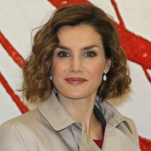 La reine Letizia d'Espagne à la Bibliothèque nationale à Madrid le 3 novembre 2015 pour la première table ronde du séminaire "Coopération espagnole 2030 : l'Espagne et le nouvel agenda du développement durable".