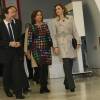 La reine Letizia d'Espagne à la Bibliothèque nationale à Madrid le 3 novembre 2015 pour la première table ronde du séminaire "Coopération espagnole 2030 : l'Espagne et le nouvel agenda du développement durable".