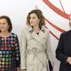 La reine Letizia d'Espagne à la Bibliothèque nationale à Madrid le 3 novembre 2015 pour la première table ronde du séminaire "Coopération espagnole 2030 : l'Espagne et le nouvel agenda du développement durable".