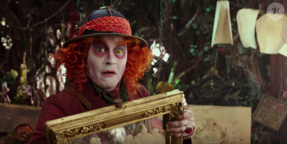 Johnny Depp - Capture d'écran de la bande-annonce d'Alice de l'autre côté du miroir.