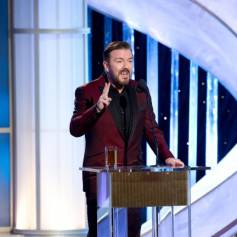 Ricky Gervais lors des Golden Globes à Beverly Hills le 15 janvier 2012