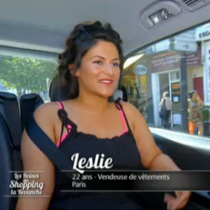 Leslie, candidate insolente et scandaleuse, choque Cristina Cordula dans Les Reines du shopping le 4/11/2015