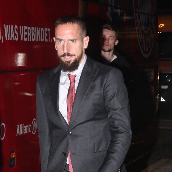 Franck Ribéry à l'aéroport de Manchester le 24 novembre 2014