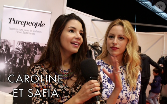 Les YouTubeuses Caroline et Safia, en interview exclusive pour PurePeople au Video City Paris 2015, à Paris Expo, le samedi 7 novembre 2015.