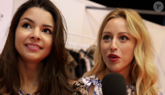 Les jolies YouTubeuses Caroline et Safia, en interview exclusive pour PurePeople au Video City Paris 2015, à Paris Expo, le samedi 7 novembre 2015.