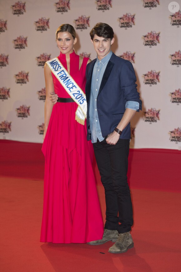 Camille Cerf (Miss France 2015) et le gagnant de The Voice 4 Lilian Renaud - Arrivées à la 17ème cérémonie des NRJ Music Awards 2015 au Palais des Festivals à Cannes, le 7 novembre 2015.