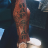 "Rap $tar", le plus récent tatouage de Tyga. Photo publiée le 3 septembre 2015.