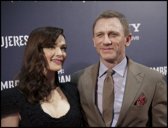 Rachel Weisz et Daniel Craig lors de l'avant-première du film Millenium à Madrid le 4 janvier 2012