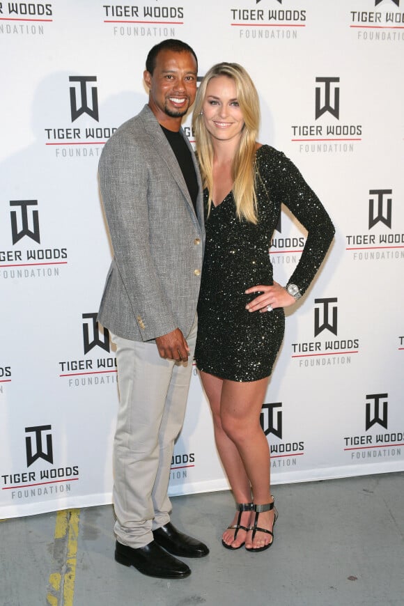 Tiger Woods et Lindsey Vonn lors de l'Annual Tiger Jam, au Mandalay Bay Resort and Casino de Las Vegas, le 17 mai 2014