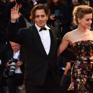 Johnny Depp et sa femme Amber Heard - Tapis rouge du film "The Danish Girl" lors du 72ème festival du film de Venise (la Mostra), le 5 septembre 2015.