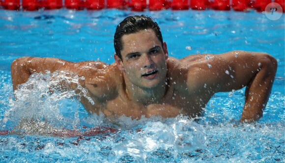 Florent Manaudou, médaillé d'or du 50m nage libre lors des Championnats du monde de natation à Kazan en Russie le 8 août 2015