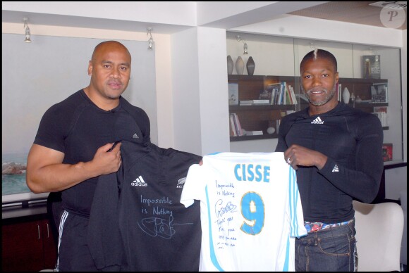EXCLUSIF - Jonah Lomu et Djibril Cissé à Marseille, le 20 novembre 2006