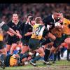 © Rob Cox/AAP/ABACA. 48695-1. Melbourne-Australia. 13/07/1998. Jonah Lomu lors du match Australie - Nouvelle-Zélande, lors de la Bledisloe Cup  à Melbourne, le 13 juillet 1998