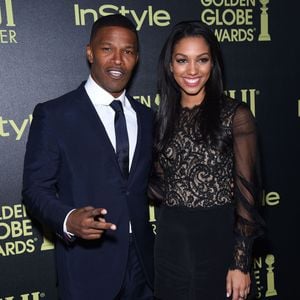 Jamie Foxx et sa fille Corinne lors de la soirée "HFPA & InStyle Celebrate the 2016 Golden Globe Awards Season" à Los Angeles le 17 novembre 2015