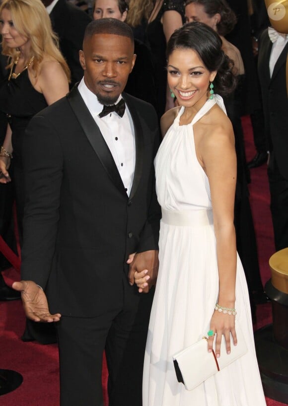 Jamie Foxx et sa fille Corinne Bishop - 86e cérémonie des Oscars à Hollywood, le 2 mars 2014.