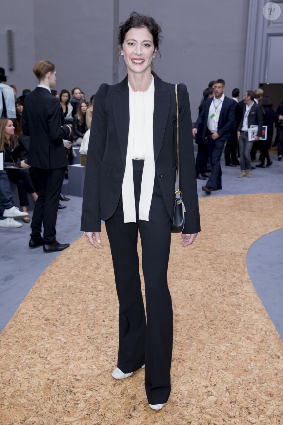 Marie-Agnès Gillot - People au défilé de mode Chloé collection prêt-à-porter Printemps/Eté 2016 lors de la fashion week au Grand Palais à Paris le 1er octobre 2015.