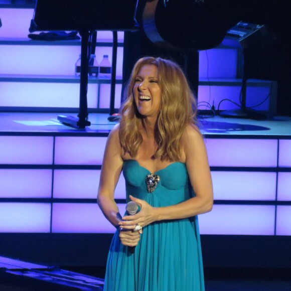Céline Dion en concert au Caesars Palace à Las Vegas, le dimanche 30 août 2015.