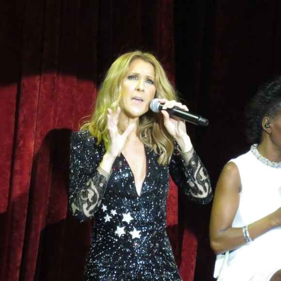 Céline Dion en concert au Caesars Palace à Las Vegas, le dimanche 30 août 2015.