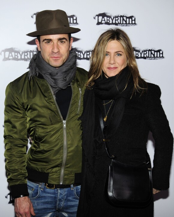 Justin Theroux et Jennifer Aniston à une soirée Celebrity Charades à New York le 16 novembre 2015.