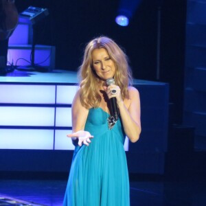 Céline Dion en concert au Caesars Palace à Las Vegas le dimanche 30 août 2015.