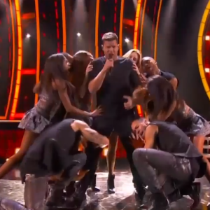 Ricky Martin sur la scène de la 16e cérémonie des Latin Grammy Awards, le 19 novembre 2015.