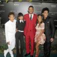 Will Smith, sa femme Jada Pinkett et leurs enfants - Premiere du film "After Earth" a New York. Le 29 mai 2013