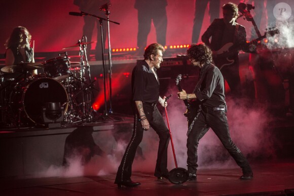 Exclusif - Johnny Hallyday en concert à l'Arena à Genève. Le 3 novembre 2015 © Cyril Moreau / Bestimage