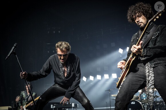 Exclusif - Johnny Hallyday en concert à l'Arena à Genève. Le 3 novembre 2015 © Cyril Moreau / Bestimage