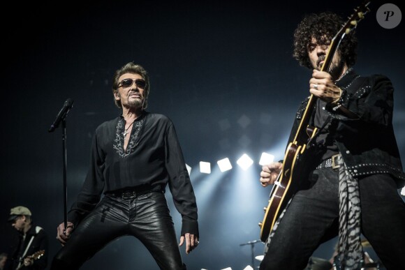 Exclusif - Johnny Hallyday en concert à l'Arena à Genève. Le 3 novembre 2015 © Cyril Moreau / Bestimage