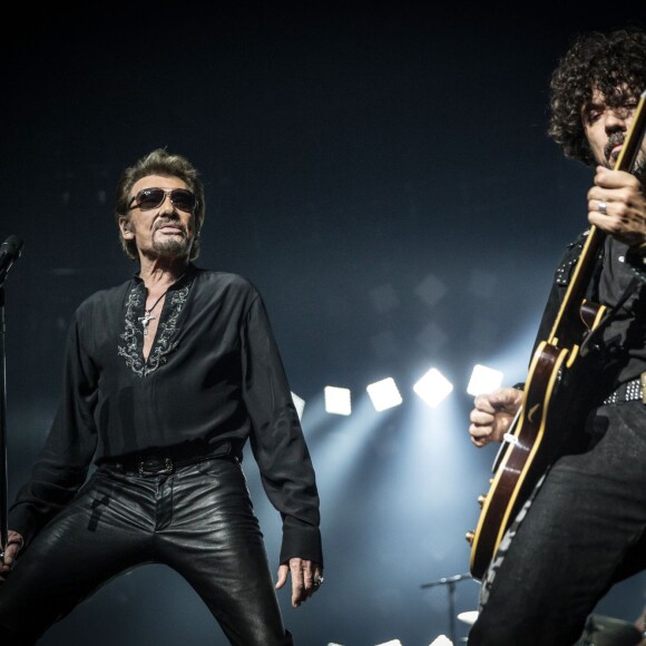 Exclusif - Johnny Hallyday en concert à l'Arena à Genève. Le 3 novembre 2015 © Cyril Moreau / Bestimage